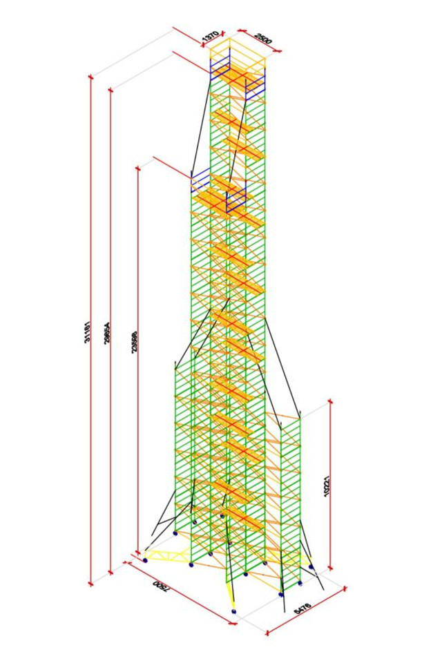 三亞國(guó)際財(cái)經(jīng)論壇永久會(huì)址30米高SPAN400鋁合金腳手架